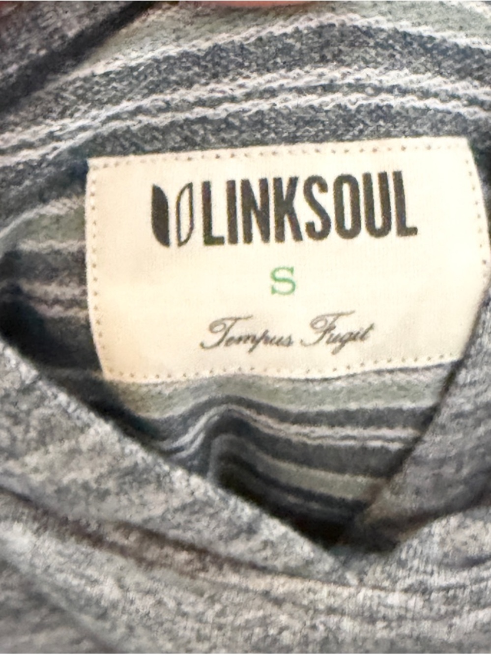 Linksoul Reverse Stripe Hoodie Mens Small Gray Lightweight Golf Hoodie NWOT - Picture 3 of 3